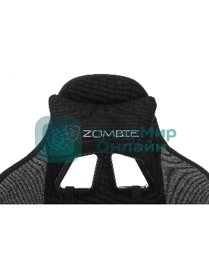 Кресло Zombie Carry черный/серый, экокожа, подголовник