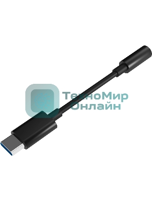 Переходник Defender JACK03-01 3.5 jack (F)-Type-C(M) c ЦАП 1