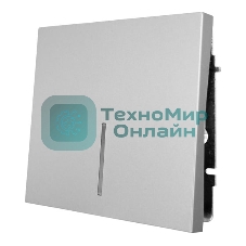 Выключатель 1-кл. с индик. СП ZIMA IP20 10А безвинт. зажим серый матовый LEZARD 704-7488-111QC