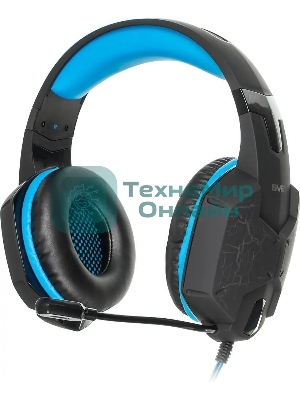 Гарнитура проводная SVEN AP-U980MV, черный-синий (USB, LED, 7.1, 2.2m)