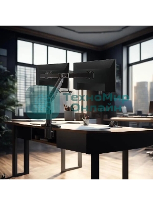 Кронштейн Kromax OFFICE-20 черный, 1 шт/уп. Кр. алюм. настол. для мон. 17