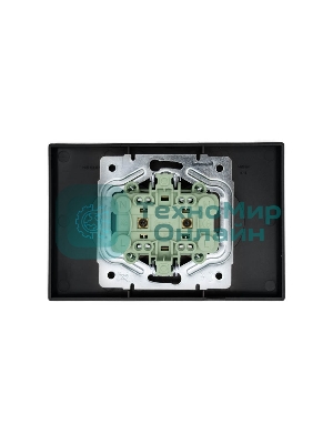 Розетка 2-м LEZARD СП OSEN без заземл. ПБТ, механизм, черный бархат 743-4200-128B