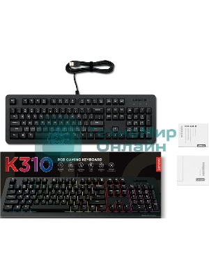Клавиатура Lenovo Legion K310 проводная, USB Type-A, чёрный