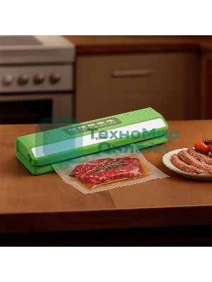 Вакуумный упаковщик Kitfort КТ-1558 ручной 70Вт 0.6Бар шир.пак.:30см зеленый