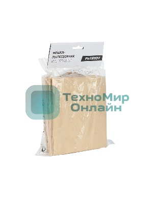 Пылесборник бумажный Patriot для пылесосов: VC 205, VC 206T. 20 л. 5 шт