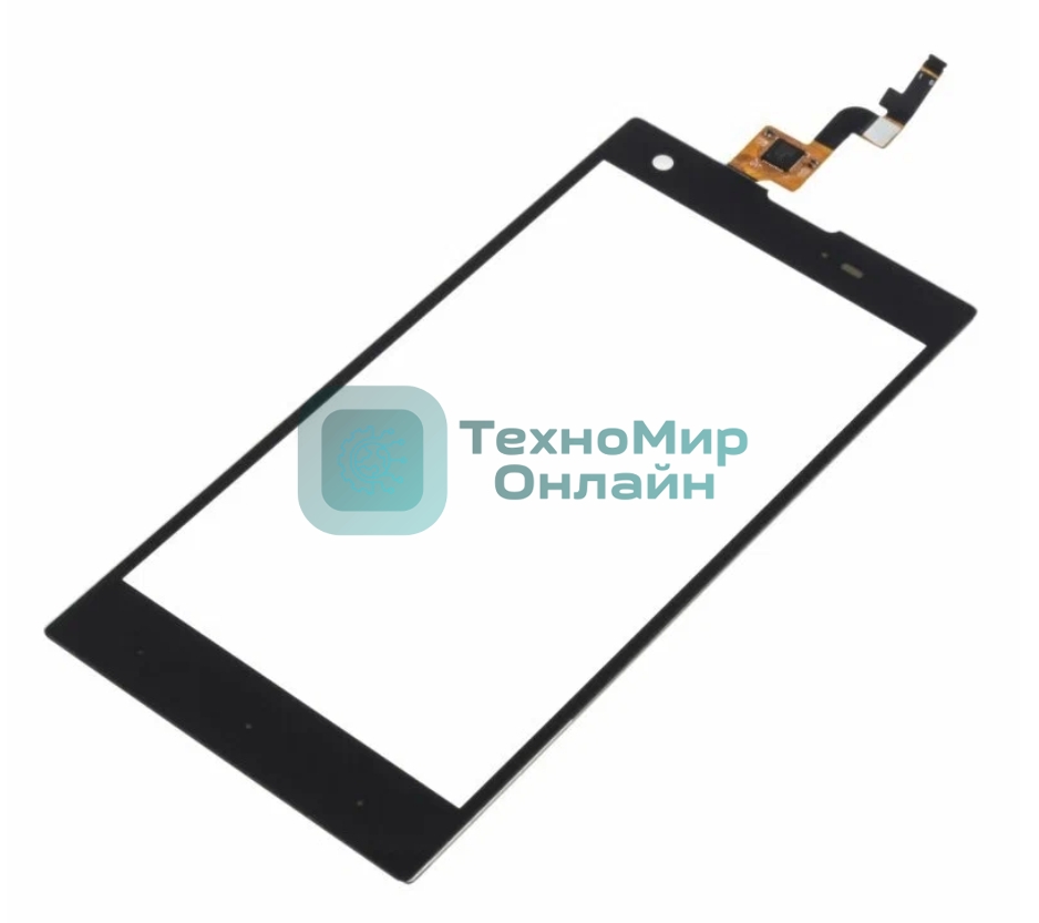 Сенсорное стекло (тачскрин) для Fly IQ4511 Tornado One Octa, черное