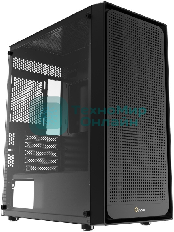 Компьютерный корпус Ocypus Gaммa C50 без БП черный (Gaммa-C50-BKG000XX-GL)
