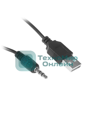 Акустическая система Gembird SPK-201, черный МДФ,2х2,5 Вт, регулятор громкости, USB