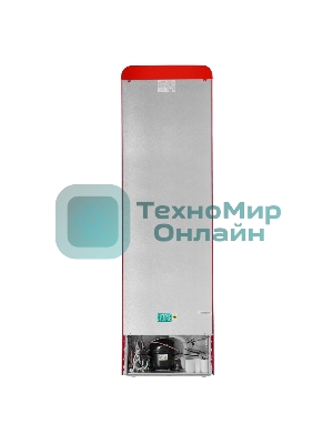 Холодильник Maunfeld MFF186NFRR красный двухкамерный 181/71л морозилка снизу, No Frost