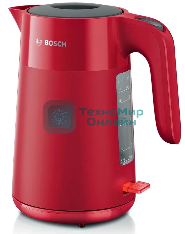 Чайник электрический Bosch TWK 2M164, 1.7 л, красный