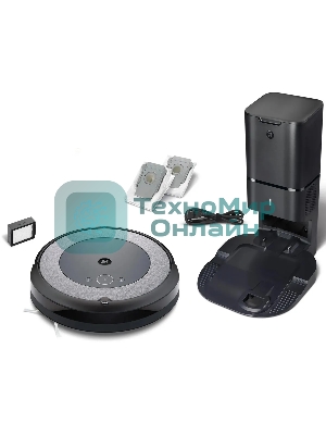 Робот-пылесос IROBOT Roomba i3+, серый/черный i355840plus_rnd