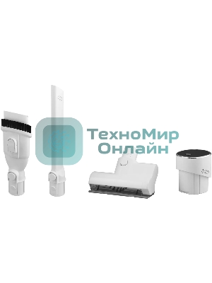 Пылесос вертикальный Polaris Fusion PVCS 4010 белый, питание от аккумулятора, 150 Вт, уборка сухая/влажная, пылесборник 0.45 л