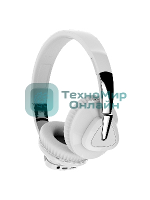 Беспроводные/проводные наушники More Choice HW33 белый, накладные, Bluetooth + проводной, до 10 ч