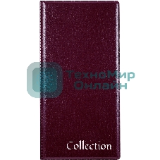 Папка с 20 прозрачными вкладками Silwerhof Кляссер ПВХ 0.25мм, бордовый