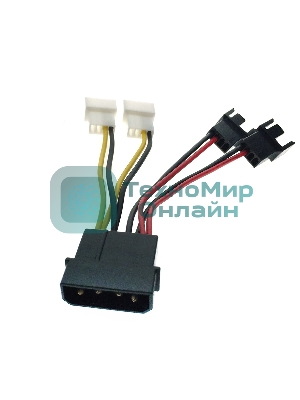 Переходник питания для вентилятора 4pin на 4х3pin Espada E4PINm-4X3pINm