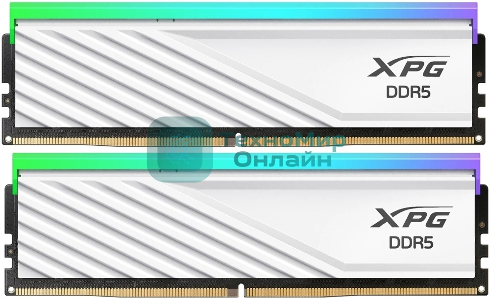 Оперативная память XPG Lancer Blade RGB, DDR5, 32GB (2x16 GB), 6000 MHz, CL36, радиатор, RGB, белый