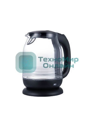 Чайник электрический BQ KT1833G черный/стальной, 2200 Вт, 1.7 л