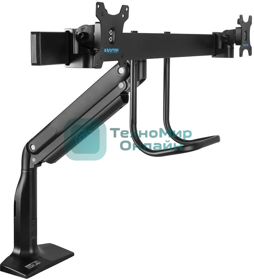 Кронштейн Kromax OFFICE-20 черный, 1 шт/уп. Кр. алюм. настол. для мон. 17