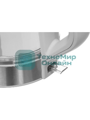 Чайник электрический Haier HK-500 1.7л. 2200Вт серый/белый корпус: стекло/пластик (TD0029955RU)