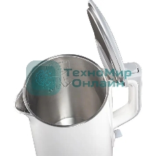 Чайник электрический Panasonic NC-CWK50 1.7 л, 1500 Вт, белый корпус: нерж.сталь/пластик