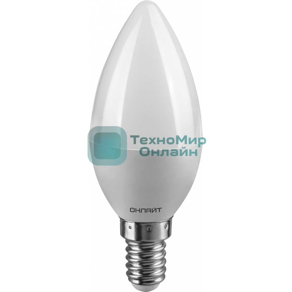 Лампа светодиодная ОНЛАЙТ 71628 OLL-C37-6-230-2.7K-E14-FR