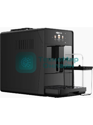 Отдельностоящая кофемашина Kuppersberg KCF 401 B, High-Tech, автоматический капучинатор, контейнер для молока, коническая кофемолка, макс. давление 19 бар, объем контейнера для зерен 150 гр, объем емкости для воды 2 л, 6 уровней помола, автоматическое выключение, TFT дисплей, сенсорное управление, цвет черный