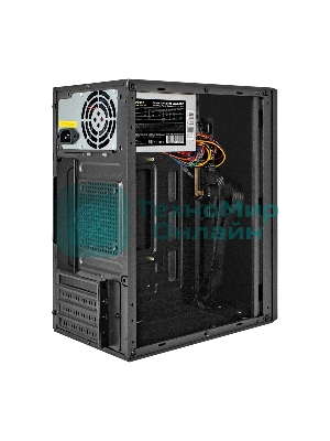 Компьютерный корпус Minitower ExeGate BAA-303M-AAA400 (mATX, БП AAA400 с вент. 8см, 2*USB, HD Audio, черный)