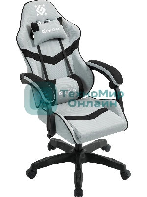 Кресло игровое Defender Savage серый/черн, класс 2, ткань