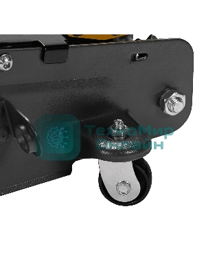 Домкрат гидравлический подкатной с фиксатором Denzel 2,8 т, 135-385 мм, в кейсе