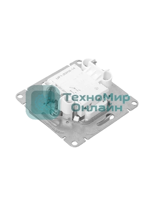 Механизм выключателя EKF UP1-SWA-14 одноклавишный, с подсветкой, алюминий Эпика
