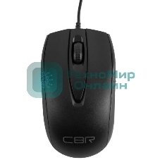 Мышь проводная CBR CM 124 черный, 1000 dpi, USB, кнопки - 3