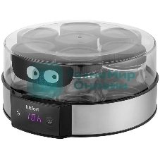 Йогуртница Kitfort КТ-6295 20Вт 7б. 190мл упр.:электрон. серебристый/черный