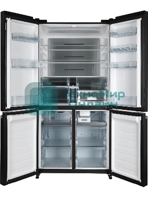 Холодильник Hitachi R-WB820VUC2 GBK черный трехкамерный 378/196л морозилка снизу, No Frost, Side by Side