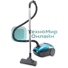 Пылесос Hyundai HYV-B4990 бирюзовый/черный, 400/2220 Вт, уборка сухая, пылесборник мешок, 2.5 л (в компл.:1мешок)