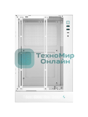 Компьютерный корпус Deepcool CH170 DIGITAL белый без БП mATX 1x120мм 1xUSB 2.0 1xUSB 3.0 audio bott PSU