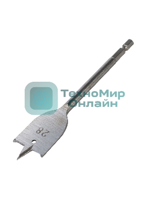 Сверло PATRIOT по дереву перовое 28 мм х 150 мм, 1 шт в блистере