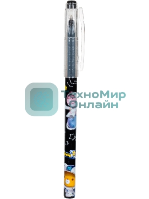 Ручка гелевая Deli Mong Kicks EG31-BK черная, черные чернила, линия 0.5мм