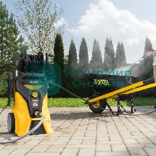 Моечная машина высокого давления Denzel R-210iD, 2600 Вт, 210 бар, 8,0 л/мин, асинх. двиг., бараб.