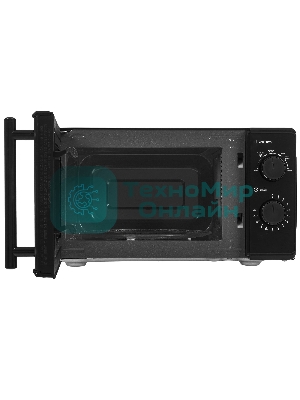 Микроволновая печь Delta DL-85L20 черный, 20 л, 700 Вт, переключатели - поворотный механизм