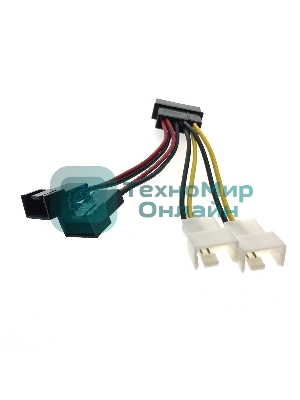 Переходник питания для вентилятора 4pin на 4х3pin Espada E4PINm-4X3pINm