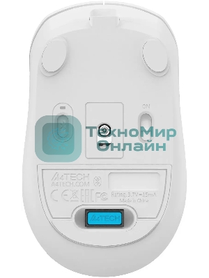 Мышь беспроводная A4Tech Fstyler FG16CS Air белый, 2000 dpi, радиоканал, USB, кнопки - 3