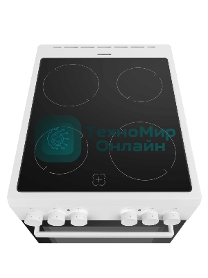 Плита электрическая Maunfeld MEC55CW07 белый, конфорок 4 шт, духовка 60 л, 50 см x 85 см x 60 см