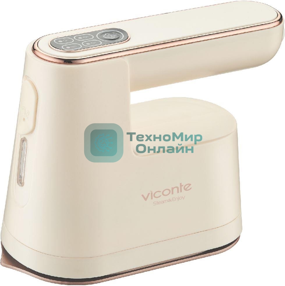 Отпариватель Viconte VC-128 бежевый, 1400 Вт, 20 г/мин, 120 мл