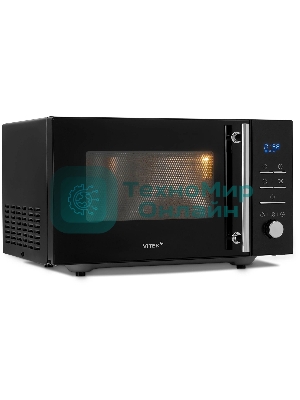 Микроволновая печь Vitek VT-MW1323 черный, 23 л, 900 Вт, переключатели - кнопки, поворотный механизм