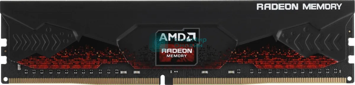 Оперативная память AMD Radeon R9, DDR4, 16GB (1x16GB), 3200MHz, CL16, DIMM, с радиатором, черный