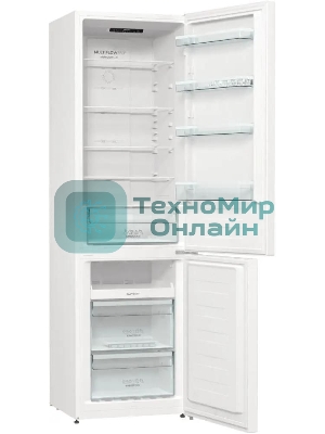 Холодильник Gorenje NRK6201PW4 белый двухкамерный 235/96л морозилка снизу, No Frost
