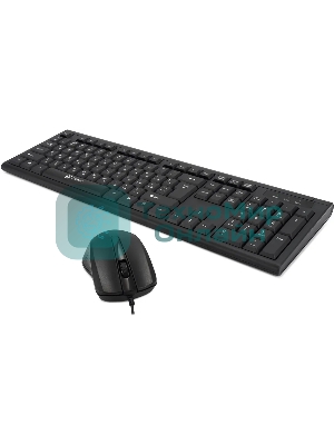 Комплект клавиатура+мышь Oklick 600M проводной, USB, 1200 DPI, чёрный