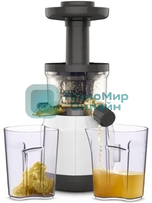 Соковыжималка Moulinex ZU150110 белый/черный, шнековая вертикальная, 150 Вт, 800 мл, электронное, реверс