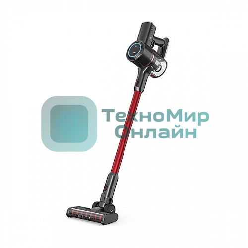 Пылесос вертикальный BQ VCA1000W серый/красный, питание от аккумулятора, 160 Вт, уборка сухая/влажная, пылесборник 0.5 л, работа от АКБ max 50 мин