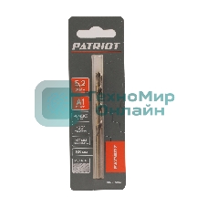 Сверло PATRIOT EXPERT по металлу, Р6М5К5, 5,2 мм, 1 шт в блистере